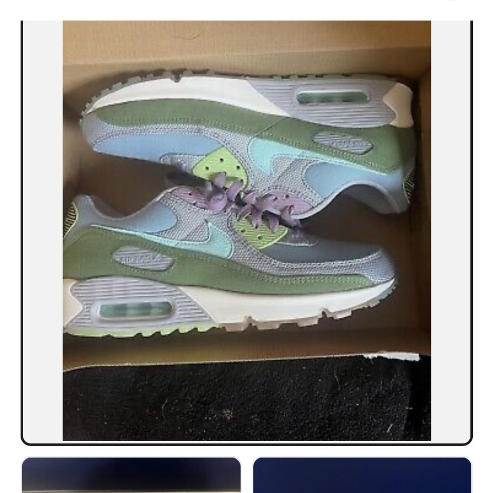 Size 10 - Nike Air Max 90 SE Sun Club - Worn Blue Treeline